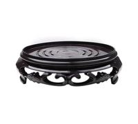 XCTDSVAH Plato Maceta Almohadilla de plástico, Bandeja Alta for Flores, Marco, Soporte for Maceta, marrón-Negro, 1 Unidad, 13,7 cm, Suministros jardín, Base Decorativa en Redonda | 20.8x20.8x5.3cm