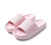 XCTDSVAH Zapatillas De Nube Pantuflas Cloud Sliders for mujer y hombre, acolchadas, con suela gruesa, antideslizantes e impermeables, ideales for baño, piscina exteriores(Pink,38-39(UK 5-5.5))