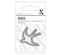 Xcut Plantillas para Cortar para Manualidades de Alphabet Die, Acero, Plateado, 0.1 x 4.2 x 3.5 cm