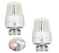 XCWTBL Cabezal termostático, 2 unidades, termostato para radiador, cabezal termostático, regulador de calefacción, 1-5 funciones de ajuste, termostato para hilo M30 x 1,5, funciones de protección