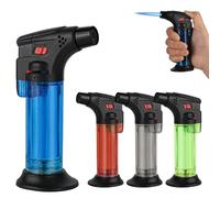 XCWTBL Paquete de 4 encendedores de gas butano recargables, ajustables, resistentes al viento y a prueba de viento (gas butano no incluido)