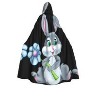 Xcwzbls Capa con capucha de conejo de Pascua para adultos, capa de bruja vampiro, disfraz para fiesta de Navidad, carnaval