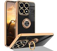 XCYYOO Carcasa Compatible con Xiaomi 15T con Anillo Soporte & Imán - Funda Delgada Antigolpes, TPU Silicona, Soporte para Coche Magnético, Protección Militar