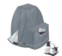 XCZ Cubierta de bomba de filtro de arena para bombas de filtro de arena transparente 12-16INTEX, impermeable y resistente a los rayos UV, cubierta de bomba de piscina sobre el suelo también disponible