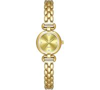 XCZAP Petite - Reloj de cuarzo para mujer, elegante, redondo, analógico, con esfera de diamante, resistente al agua, correa de acero inoxidable, elegante reloj de moda formal para uso diario, dorado