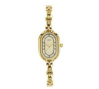 XCZAP Reloj de pulsera vintage para mujer, resistente al agua, de cuarzo, oro rosa, con pulsera de acero inoxidable, elegante, ovalado, delgado, regalo para mujeres y niñas, Todo dorado, Deporte de