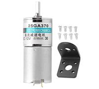 XD - Motorreductor de corriente continua 25GA370, micro motor de baja velocidad de 12 V con engranajes totalmente metálicos, reversible en sentido horario y antihorario, motor de (30 rpm/min)
