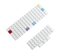 XDA DSA - Teclas PBT coloridas en blanco adecuadas para teclado MX de diseño ortolineal, XD75 ID75 Split 36 Corne Split 46 Planck Preonic Niu40 (DSA 107)