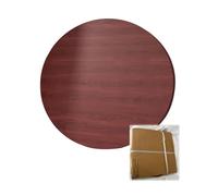 XDAPILMER Round Countertop Wooden Table DIY Replacement Tabletop Countertop Coffee Tabletop 12MM Thickness Small Desk Replacement Tabletop Red Walnut Color(Red Walnut Color,24"(60cm))