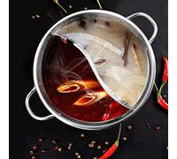 XDAWQP 1 Olla De Acero Inoxidable De Una Sola Capa, 30 Cm, Doble Oreja, Pato, Mandarina, Fondue, Olla Caliente, Olla De Acero Inoxidable, Divisor Caliente Shabu, Olla ，