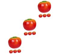 XDAWQP 4 Modelos de Tomates Artificiales realistas, Accesorios de decoración de simulación, Modelos de Vegetales realistas para Tienda.,Redx3pcs 9X9X8CMx3pcs