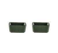 XDAWQP Cubiertos De Cerámica Ensaladera Cuencos De Cerámica Cuencos Cuadrados Plato De Salsa Porcelana Platos De Aperitivos De Postre para El Hogar con Bandeja Tazón Pequeño (Verde)