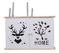 XDAWQP Estantes Flotantes Blancos, Almacenamiento De Útero Inalámbrico, Caja De Almacenamiento De Útero De Pared WiFi, Estante De Cabecera Decorativo Montado En La Pared Ocultador De WiFi