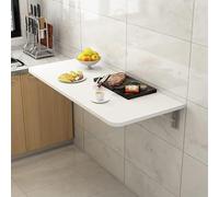 XDAWQP Mesa de barra de desayuno, color blanco, estación de trabajo para computadora para el hogar, oficina, trabajo, mesa plegable de pared, escritorio plegable para dormitorio, lavandería, tamaño