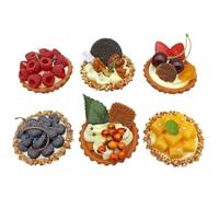 XDAWQP Modelos de Comida Artificial, Tartas de Huevo Artificiales, Tartas de Huevo de Fruta simuladas realistas, postres Falsos, Cupcakes, postres Falsos para el hogar.,A 8 * 8 * 4.5CM