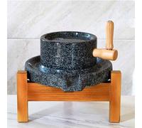 XDAWQP Molinillos de café manuales, Molino de Piedra, pequeño Molino de Piedra con Marco de Madera, Molino de Granos con manivela Retro, Molino de café para pimientos, maní, ESP,Small