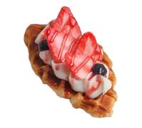 XDAWQP Pastel Falso, Comida Falsa, 8 Piezas, Pastel de gofre Falso, Modelo de Comida, simulación Realista, imitación de gofre Falso, réplica de Pasteles, Pastel Falso para Navid