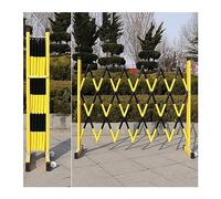XDAWQP Valla móvil, Barrera de tráfico Extensible, Poste Tubular telescópico de Material FRP para Eventos en el Metro, fácil de Mover.,Negro 47x138 Pulgadas