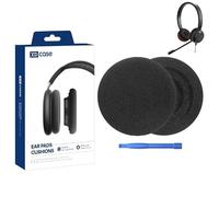 XDcase - 1 par de almohadillas de esponja para auriculares con herramienta de palanca para Jabra Evolve 20/20se/30/30 II/40/65 (negro)