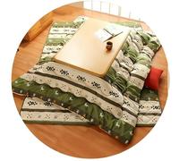 XDCXYD Conjunto De Mesa Calefactada De Interior Estilo Japonés Mesa Baja para Sentarse con Calefactor Manta Y Edredón(80 * 80 * 41CM)