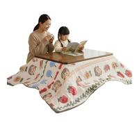 XDCXYD Juego De Mesa Calefactada De Estilo Japonés Multifuncional Baja con Calefactor Manta Y Edredón(A,75 * 105 * 40CM)