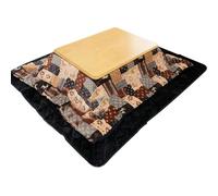 XDCXYD Mesas Calefactoras Rectangulares/cuadradas Japonesas Mesa Baja para Café Y Té con Calentador, Manta Y Edredón para Habitación(F,80 * 120 * 41CM)