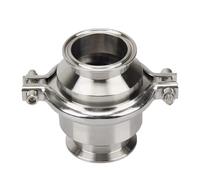 XDDQWSWA Válvula de retención unidireccional Sanitaria de Acero Inoxidable Sus 304 con Abrazadera Triple de 1,5" y 2" y diámetro Exterior de 19, 25, 32, 38 y 51 mm(OD19mm x Ferrule50.5)