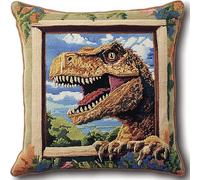 XDEGHUANGSS creación de alfombras y lienzos, funda de almohada, kits de ganchillo, kit de punto anudado, cojín kit de bloqueo, kit de alfombra para principiantes, adultos, 43 x 43 cm, dinosaurio
