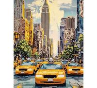 XDEGHUANGSS - Kit completo con diseño de punto de cruz (11 CT), estampado preimpreso para principiantes, juego de ocio creativo, 40 x 50 cm, paisaje urbano de Nueva York
