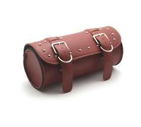 XDETGOK G Bolsa Herramientas Motocicleta, De PU, Manillar Horquilla Delantera, Alforja, Rollo Cola, Bolsa Almacenamiento, Bolsa Colgante Motocicleta, Bolsa Colocación, Bolsa Equipaje(Brown)