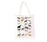 XDGBGFN Bolsa de tela de lona, bolsa de algodón, adorable perro, práctica bolsa de la compra, regalo para buena amiga, familia, colegas