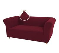XDKS Funda De Sofá Chesterfield, Funda Sofa 1/2/3 Plazas, Protector Sofa Gatos Arañazo Y Perros Mascotas con Tela Jacquard Gruesa (2 Plazas,Vino Rojo)