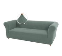XDKS Funda De Sofá Chesterfield, Funda Sofa 1/2/3 Plazas, Protector Sofa Gatos Arañazo Y Perros Mascotas con Tela Jacquard Gruesa (3 Plazas,Gray Green)