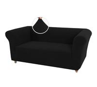 XDKS Funda De Sofá Chesterfield, Funda Sofa 1/2/3 Plazas, Protector Sofa Gatos Arañazo Y Perros Mascotas con Tela Jacquard Gruesa (2 Plazas,Negro)