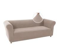 XDKS Funda De Sofá Chesterfield, Funda Sofa 1/2/3 Plazas, Protector Sofa Gatos Arañazo Y Perros Mascotas con Tela Jacquard Gruesa (3 Plazas,Caqui)