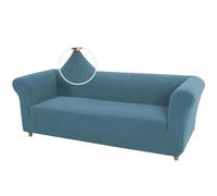 XDKS Funda De Sofá Chesterfield, Funda Sofa 1/2/3 Plazas, Protector Sofa Gatos Arañazo Y Perros Mascotas con Tela Jacquard Gruesa (3 Plazas,Dusty Blue)