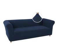 XDKS Funda De Sofá Chesterfield, Funda Sofa 1/2/3 Plazas, Protector Sofa Gatos Arañazo Y Perros Mascotas con Tela Jacquard Gruesa (3 Plazas,Armada)