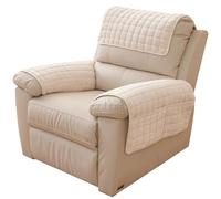 XDKS Protector De Muebles Franela Antideslizante, Funda para Reposabrazos De Sofá, Aptos para Guardar teléfonos, Libros, revistas, Control Remoto de TV (Beige,1 Seat)