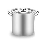 XDLEDMKIZ Olla Grande, Cubo de Sopa/Almacenamiento de Acero Inoxidable 304 con Tapa, para Uso Comercial en cocinas de Gas.