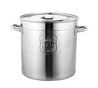 XDLEDMKIZ Olla Grande, Cubo para Sopa de Acero Inoxidable 304, Reforzado con Tapa, Cubo de Almacenamiento doméstico/Comercial, para Cocina de Gas/inducción.