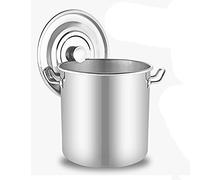XDLEDMKIZ Olla Grande de Acero Inoxidable 304, Cubo Grueso para Sopa/Almacenamiento con Tapa, para Uso Comercial en cocinas de Gas.