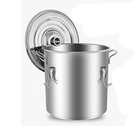 XDLEDMKIZ Olla Grande de Acero Inoxidable con Tapa y Cierre, Cubo de Almacenamiento Multifuncional para Uso doméstico/Comercial, para Estufa de Gas.