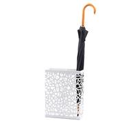 XDLEDMKIZ Vintage Metal Umbrella Stand with Cutout Design Rectangular Iron Art Holder for Hallway and Entryway Stylish Decorative Storage Solution