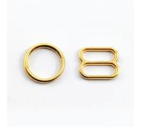 XDMING 50 Juegos (100 uds) de Hebilla de Metal para Bikini de 6-20mm, Anillo Redondo, Conectores deslizantes Ajustables, Cierre, Sujetador, Gancho para Ropa Interior, Accesorios de Costura DIY