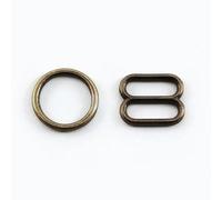 XDMING 50 Juegos (100 uds) de Hebilla de Metal para Bikini de 6-20mm, Anillo Redondo, Conectores deslizantes Ajustables, Cierre, Sujetador, Gancho para Ropa Interior, Accesorios de Costura DIY