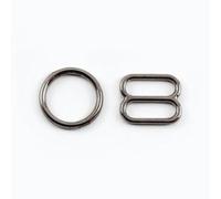 XDMING 50 Juegos (100 uds) de Hebilla de Metal para Bikini de 6-20mm, Anillo Redondo, Conectores deslizantes Ajustables, Cierre, Sujetador, Gancho para Ropa Interior, Accesorios de Costura DIY