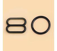 XDMING 50 Juegos de Hebilla de Anillo Redondo de 6-15mm, Sujetador, Ropa Interior, Ajuste de Bikini, Cierre Deslizante, Tirantes, Vestidos, Conector de Correa, Accesorios de Gancho