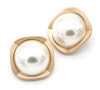 XDMING Botones de Metal Dorado con Perlas de imitación para Abrigos de Mujer, Botones Decorativos para Ropa, suéteres Vintage, Accesorios de Costura