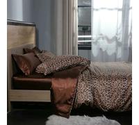 XDMING Juego de Cama de Seda Morera con sábanas Ajustables y Planas, Funda nórdica Sedosa y Funda de Almohada para el hogar, Hotel, tamaño Queen y King.