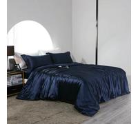 XDMING Juego de Cama de Seda Morera con sábanas Ajustables y Planas, Funda nórdica Sedosa y Funda de Almohada para el hogar, Hotel, tamaño Queen y King.